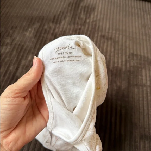 Charming Cream Floral Baby Bodysuit Pehr Organic Cotton - Picture 6 of 6